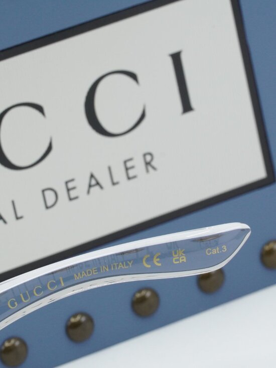 Gucci GG1492S 004 Rectangle Sunglasses - Crystal/Grey